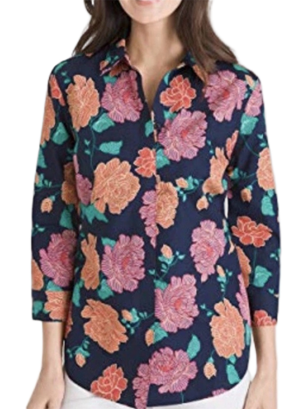 05. WOMENS CHICO’S 3/XL DETAIL TOP - Picture 2 of 8